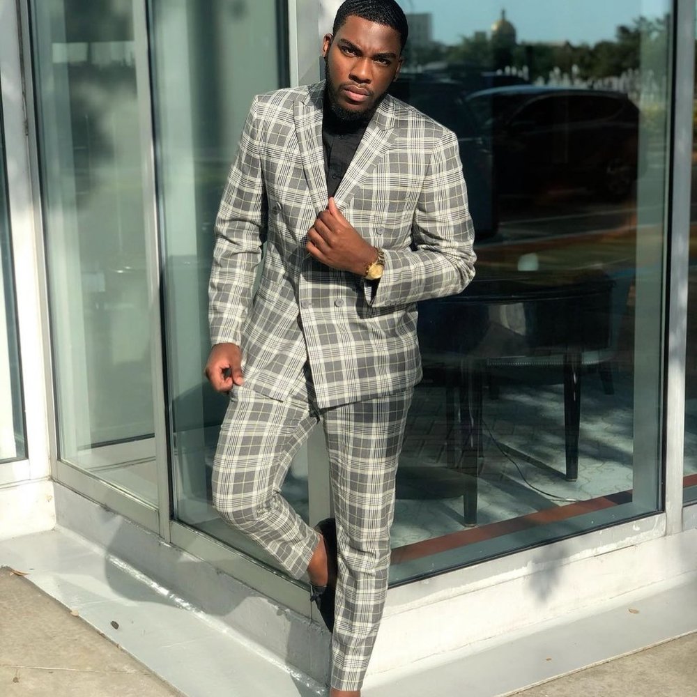 Gray Plaid Suit